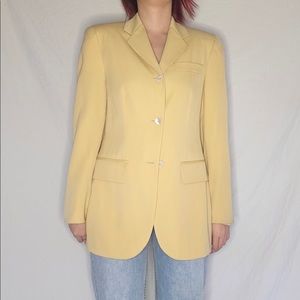 Vestimenta yellow blazer with shoulder pads